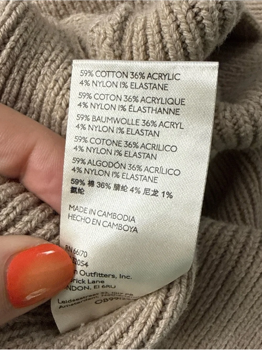 Free People Taupe Relaxed Crewneck Sweater